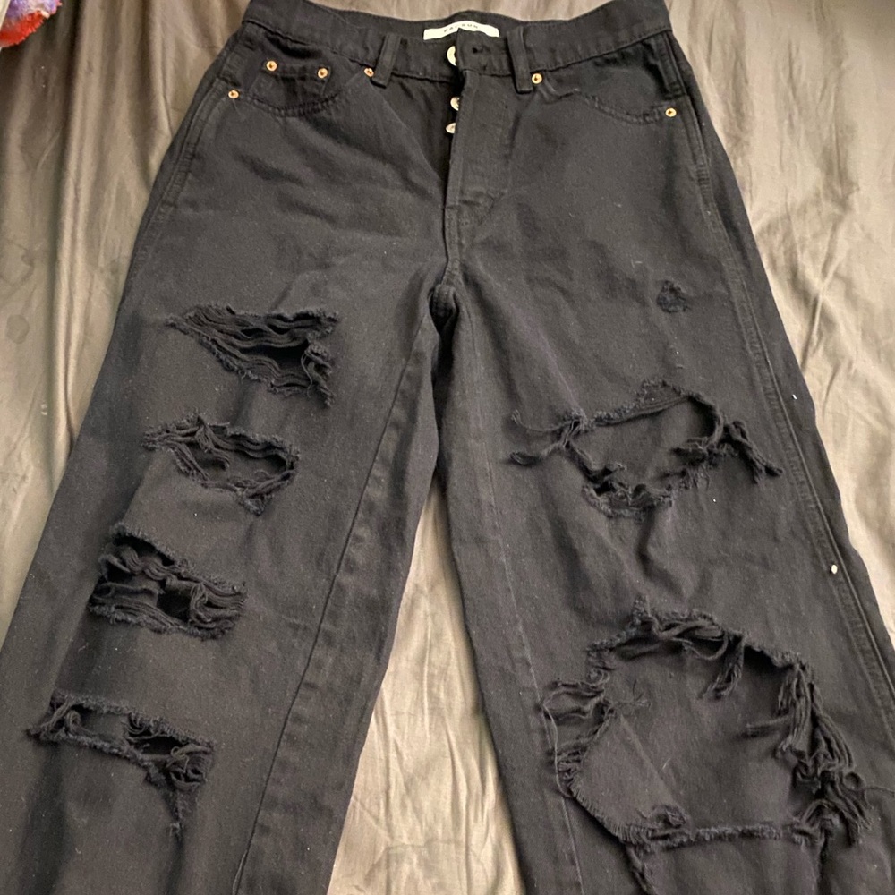 Pacsun Baggy Jeans Black Size 24